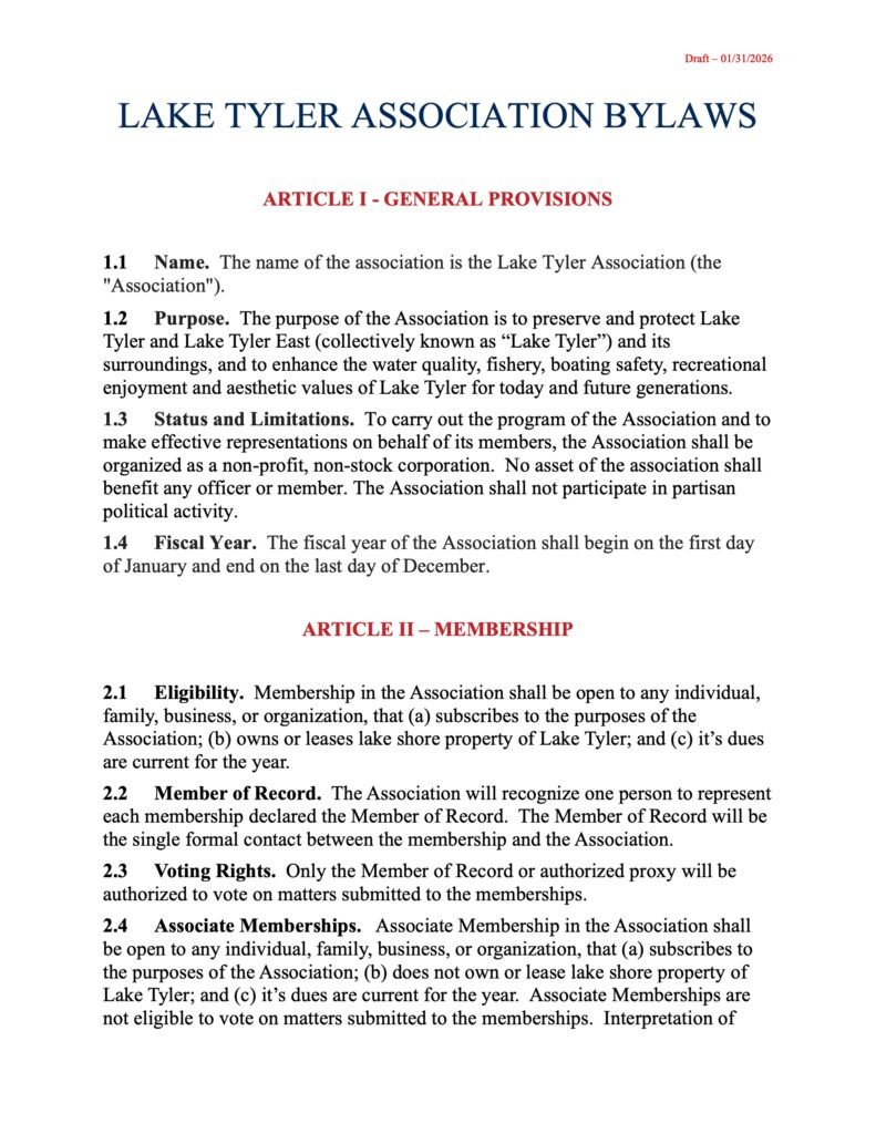 lta bylaw draft 3a board proposed for annual meeting page1