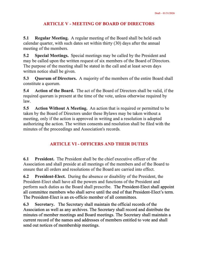 lta bylaw draft 3a board proposed for annual meeting page4