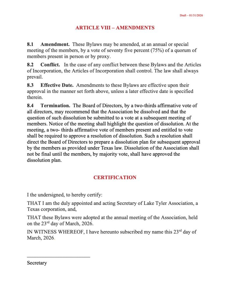 lta bylaw draft 3a board proposed for annual meeting page6